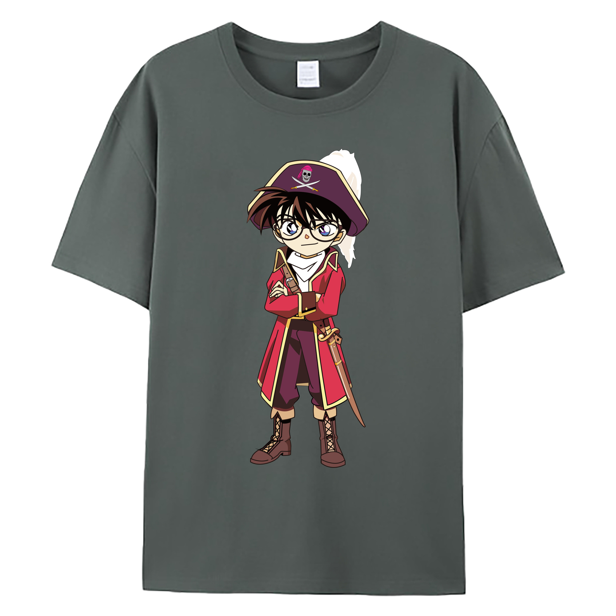 （画像用） 名探偵コナン 江戸川 コナン Detective Conan Conan Edogawa 綿100％ メンズ半袖Tシャツ｜肌触りやわらか＆通気性